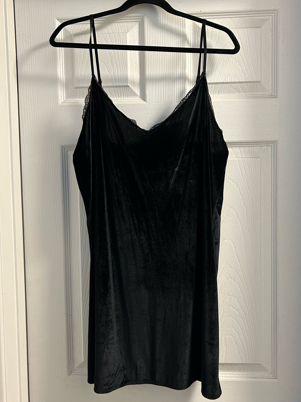 Victoria's Secret Black Lace-Trim Slip